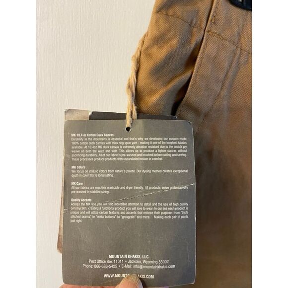 New mountain khaki alpine pants Jackson hole Wyoming duck pants 12 regular ranc - Picture 3 of 8